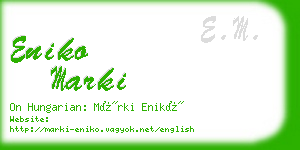 eniko marki business card